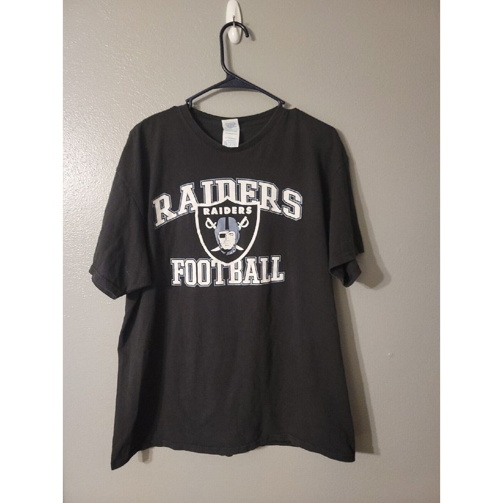 Oakland Raiders Black T Shirt Size XL Delta Pro Weight Men's 100% Cotton